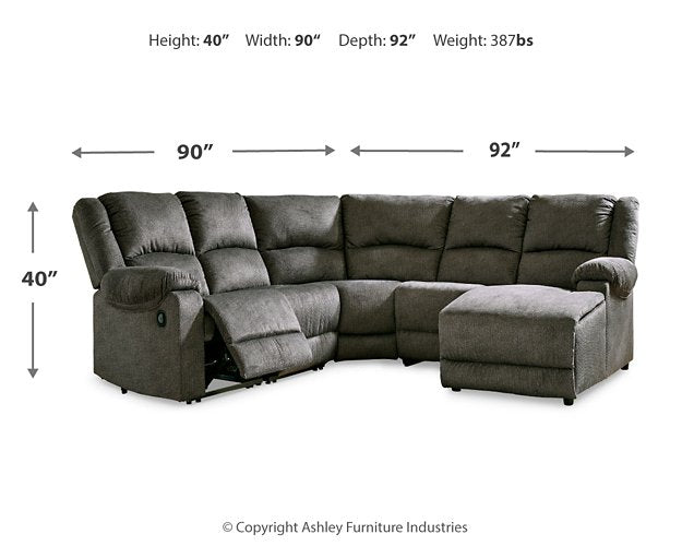 Benlocke Reclining Sectional with Chaise