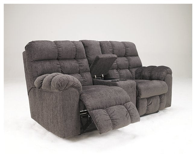 Acieona Reclining Loveseat with Console