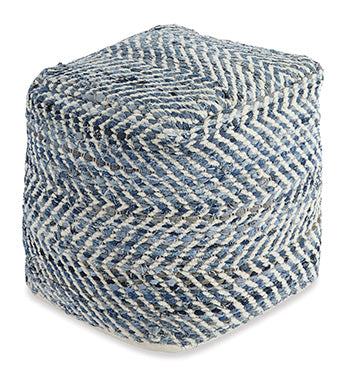 Chevron Pouf