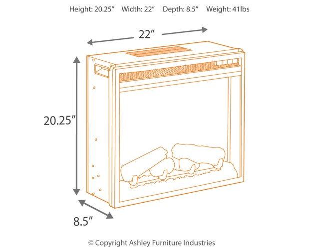 Baystorm 64" TV Stand with Electric Fireplace